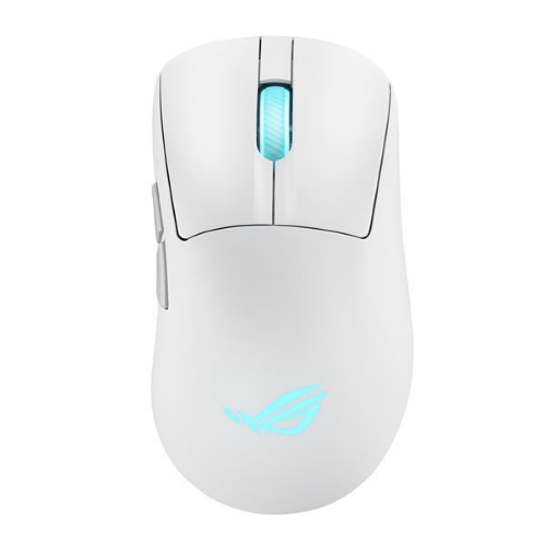 ASUS ROG Keris II Origin WHT, Mano destra, Ottico, RF Wireless + Bluetooth + USB Type-A, 42000 DPI, Bianco